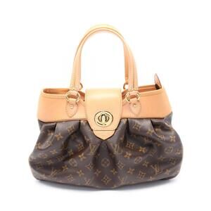 Louis Vuitton Boetie Monogram Handbag Canvas Leather Brown
